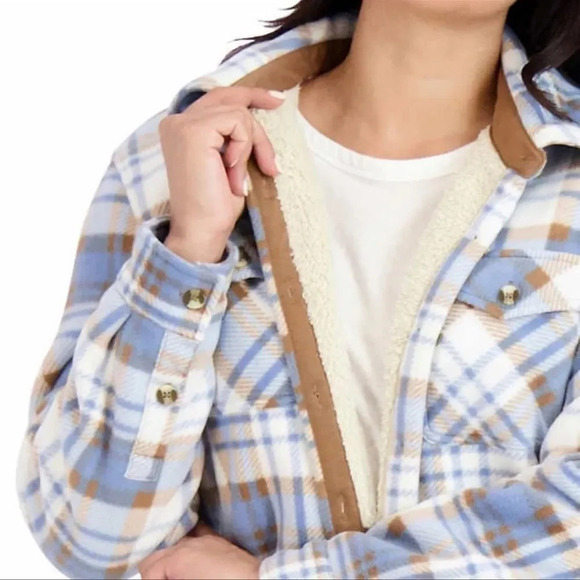 Sage Ladies' Plush Shirt Jacket - Picture 1 of 9